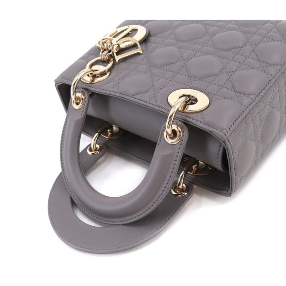 Christian Dior My ABCDior Small 2way Hand Shoulder Bag Leather Gray M05380CAL... - Picture 5 of 10